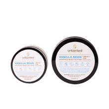 Load image into Gallery viewer, Scented Vanilla Bean Whipped Body Butter – Front Side, 4oz & 8oz