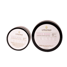 Load image into Gallery viewer, Scented Coco-Rose Whipped Body Butter – Front Side, 4oz &amp; 8oz.
