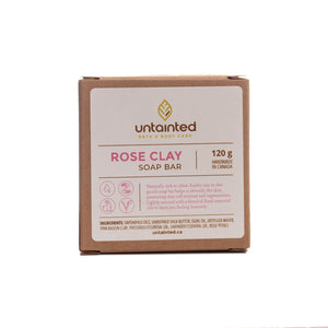 Scented Rose Clay Soap Bar- Front Side