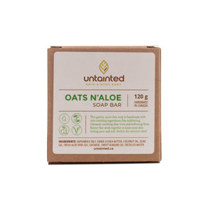 Unscented Oats N’ Aloe Soap Bar 120 g – Front Side